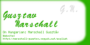 gusztav marschall business card